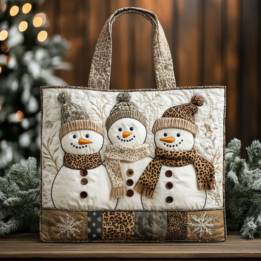 Snowman Together WN1411115CL Quilted Tote Bag