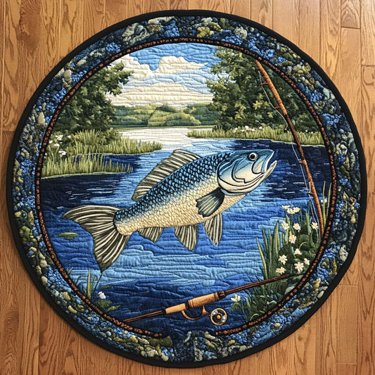Fishing Lake CQ3005001CL Quilted Round Mat