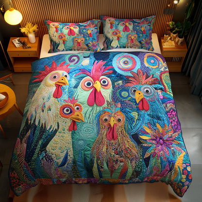 Wacky Chicken Funny WN2602085CL Duvet Cover Set