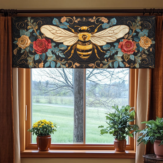Floral Bee WX1705009CL Quilted Valance