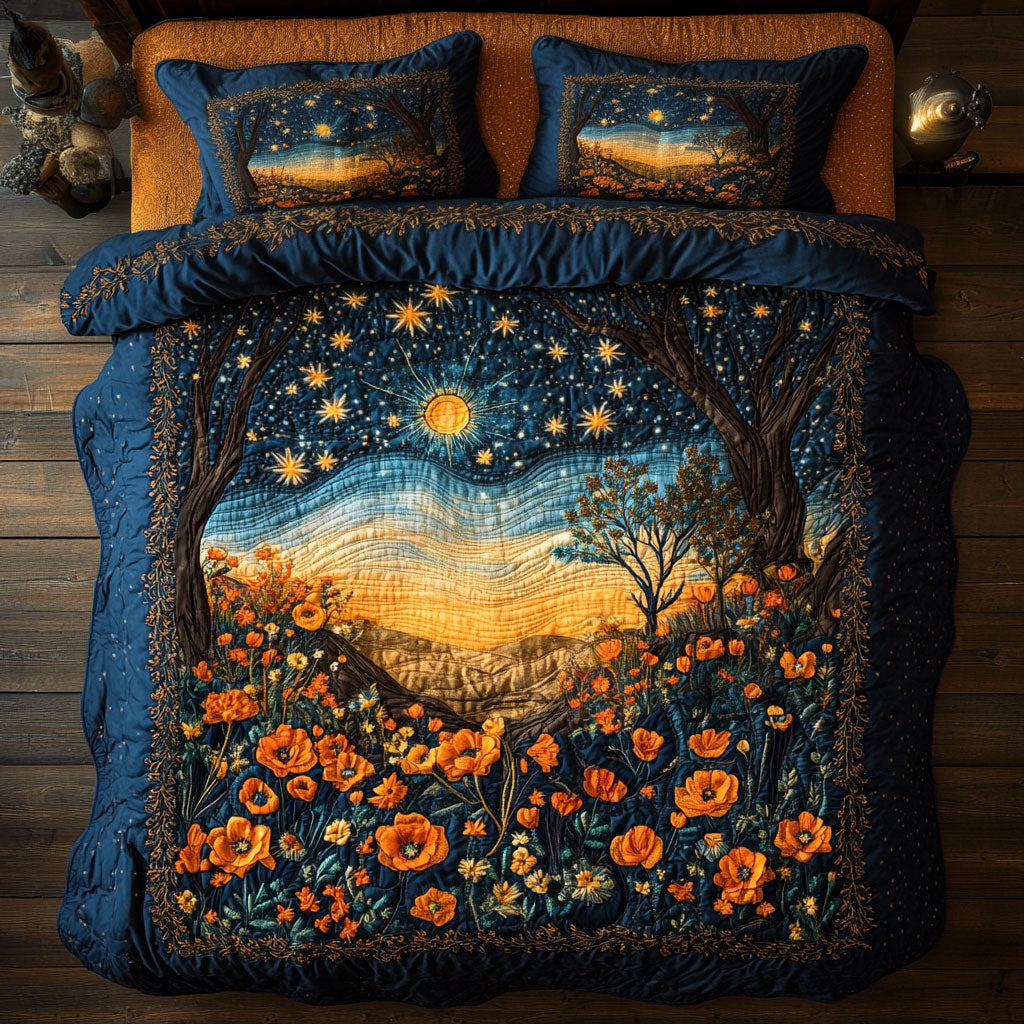 Starlit Poppy Garden WY0904028CL Duvet Cover Set