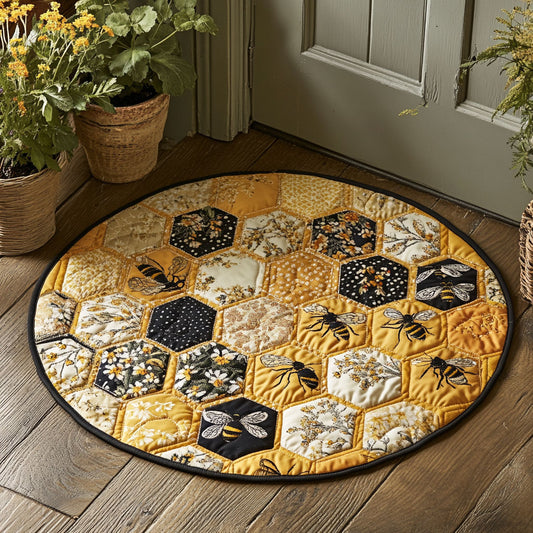 Bee Sweet As Honey WU2103019CL Quilted Round Mat