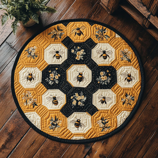 Bee Sweet As Honey WU2103020CL Quilted Round Mat