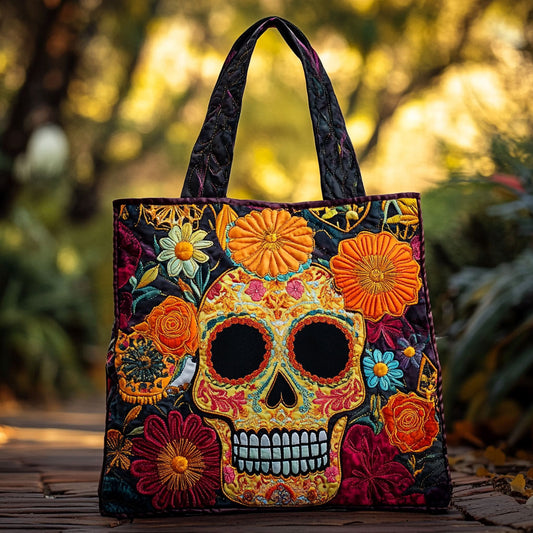 Carnival Skull WN2209010CL Quilted Tote Bag