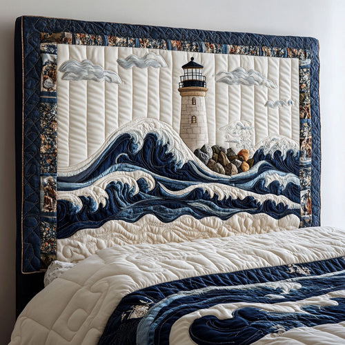 Shoreline Calm CP1612011CL Quilted Headboard Slipcover