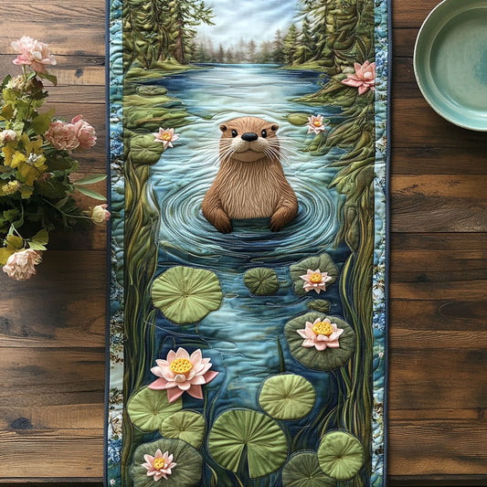 Otter Flow CW3105634CL Quilted Table Runner
