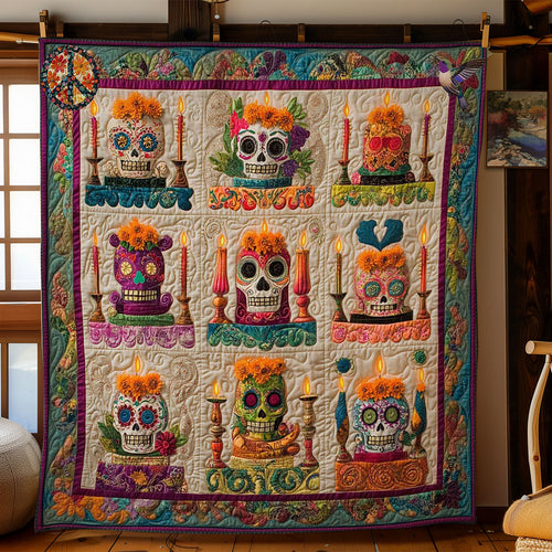 Colorful Skull Magic WN2811033CL Quilt