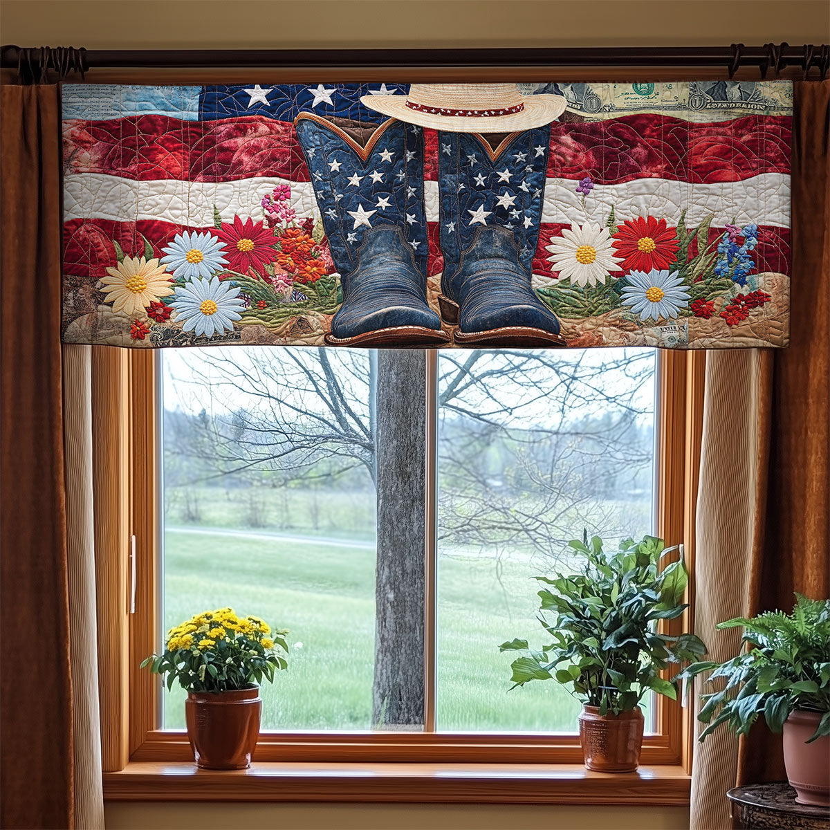 Cowboy American WX1405012CL Quilted Valance