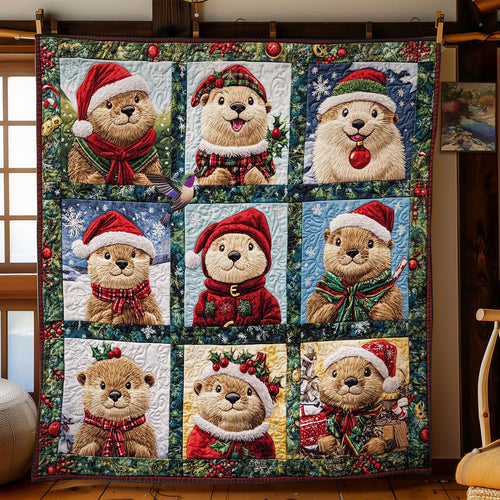 Holiday Otter Cheer WN2012002CL Quilt