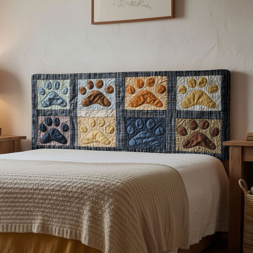 Cozy Dog Paw WN2012017CL Quilted Headboard Slipcover
