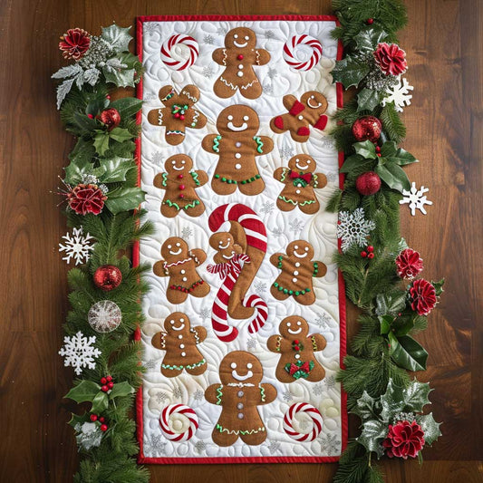 Christmas Gingerbread WP1810013CL Quilted Table Runner