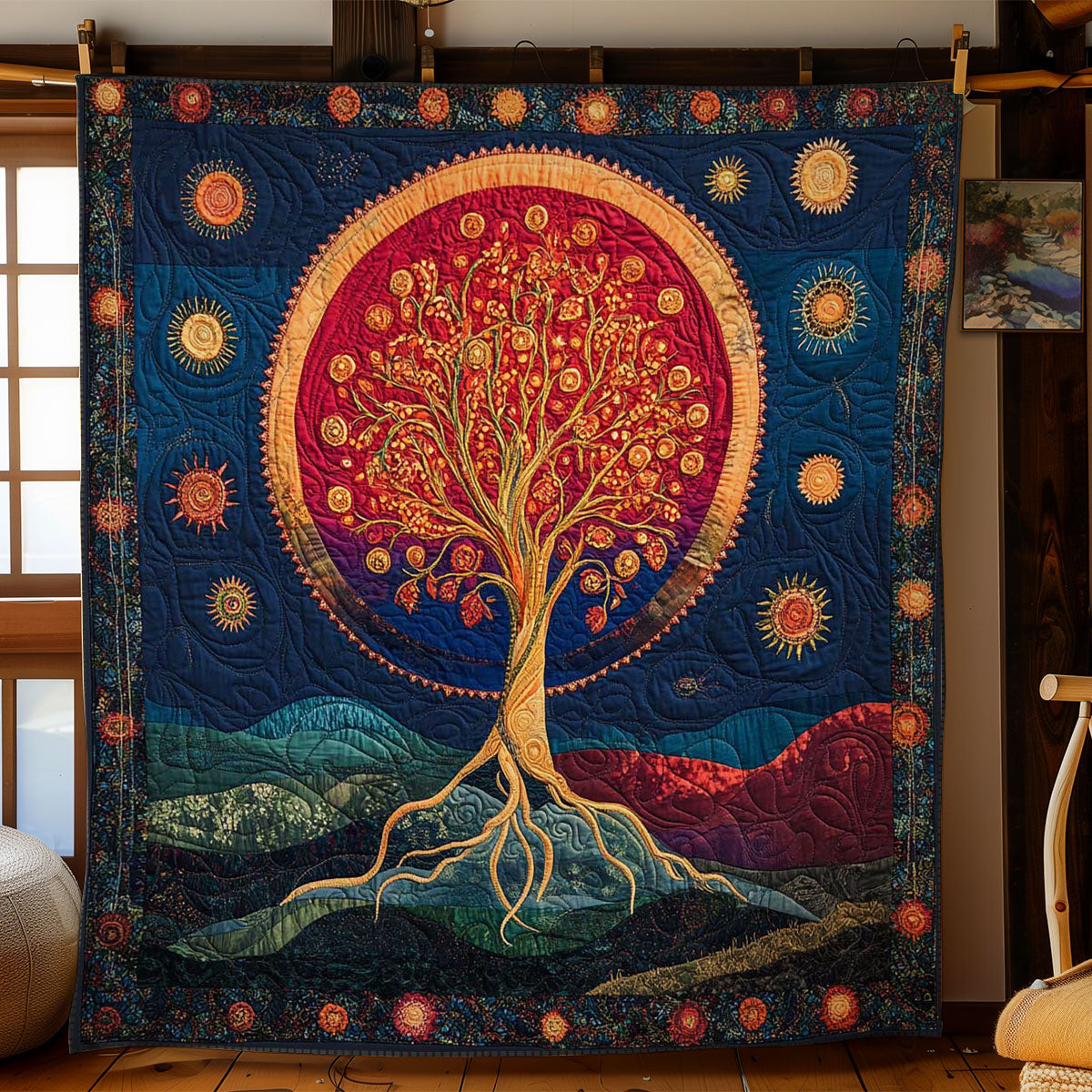 Lunar Tree Of Life WN1404046CL Quilt