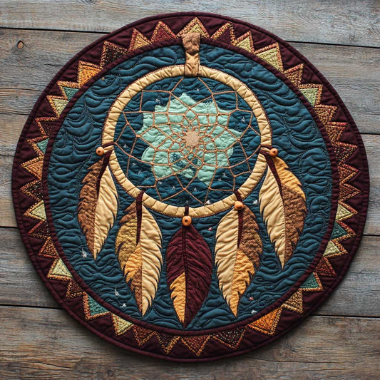 Handmade Wind Chimes CQ0905007CL Quilted Round Mat