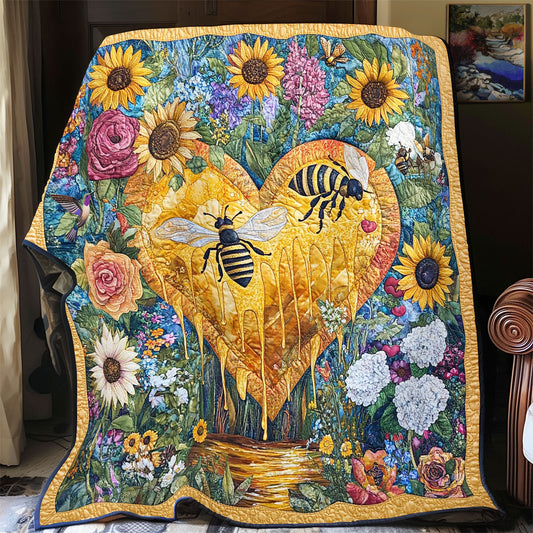 Heart Beehive WY2712029CL Quilt