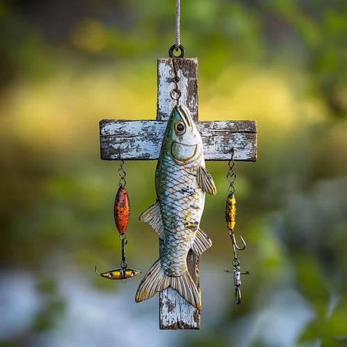 Bass Fish Wild Cross WN0412017CL Christmas Ornament