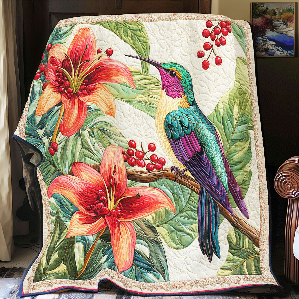 Hummingbird Lily CW1407028CL Quilt