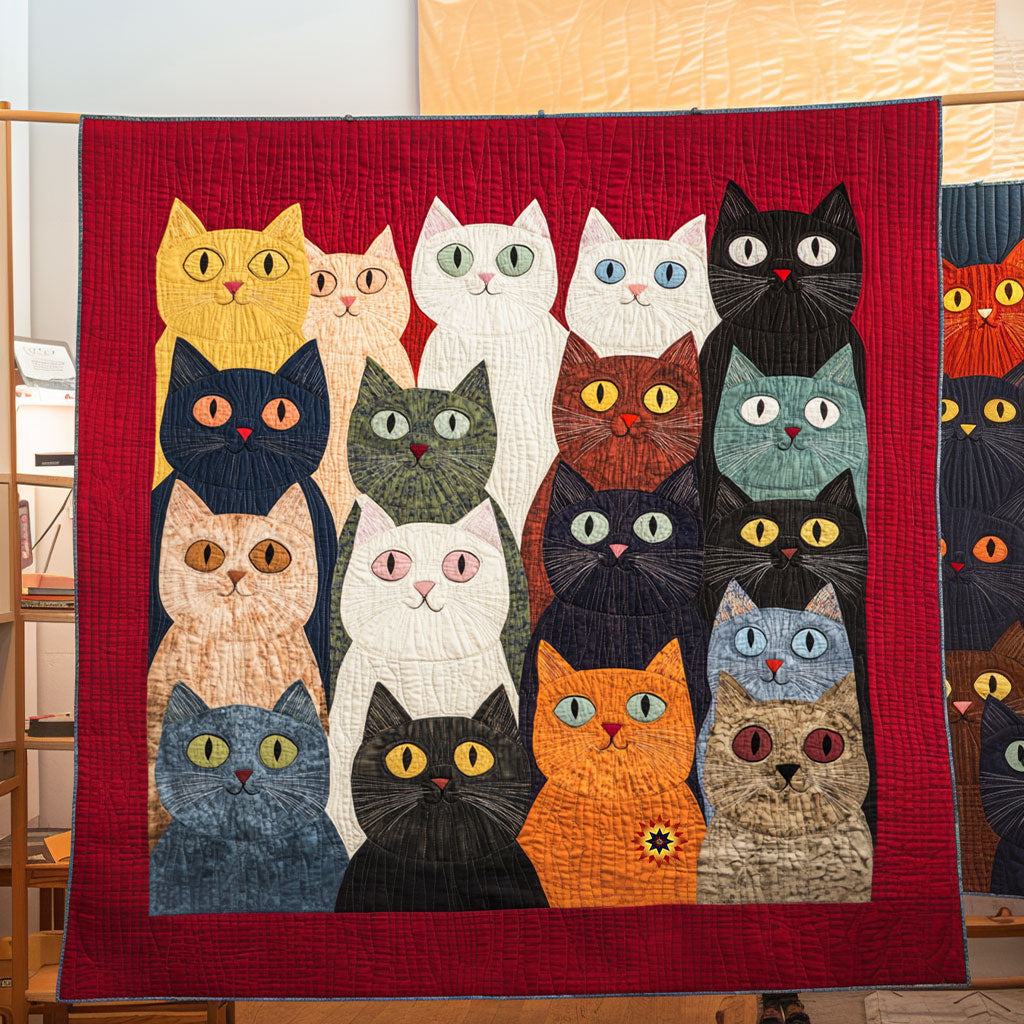 Whimsical Cat WJ2510022CL Quilt