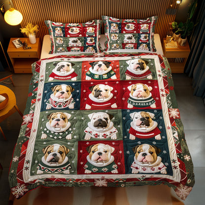 Christmas Baby Bulldog WJ0512043CL Duvet Cover Set