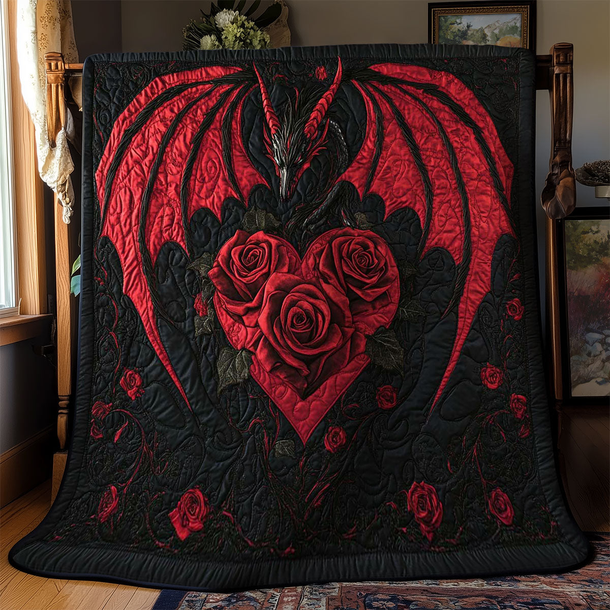 Dragon's Embrace Rose WN2512014CL Quilt