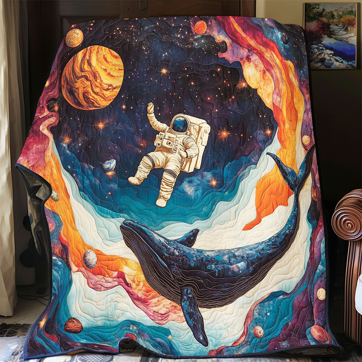 Magic Astronaut And Whale WY2103019CL Quilt