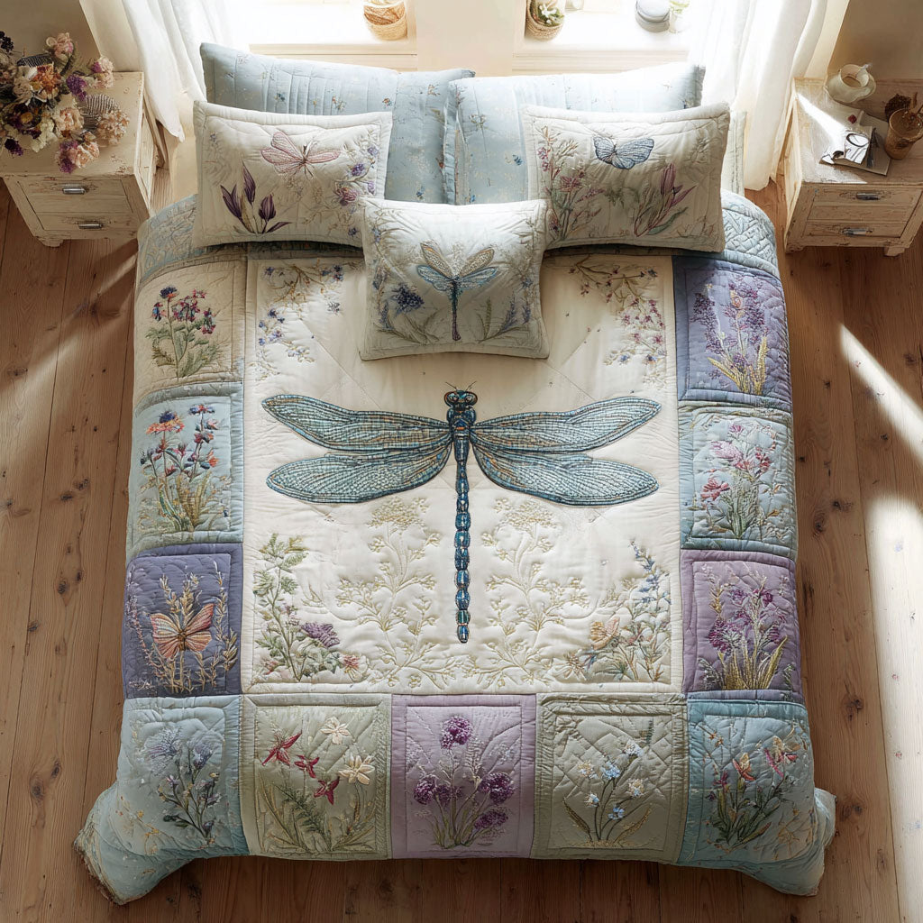 Dragonfly Flower CW2108018CL Duvet Cover Set
