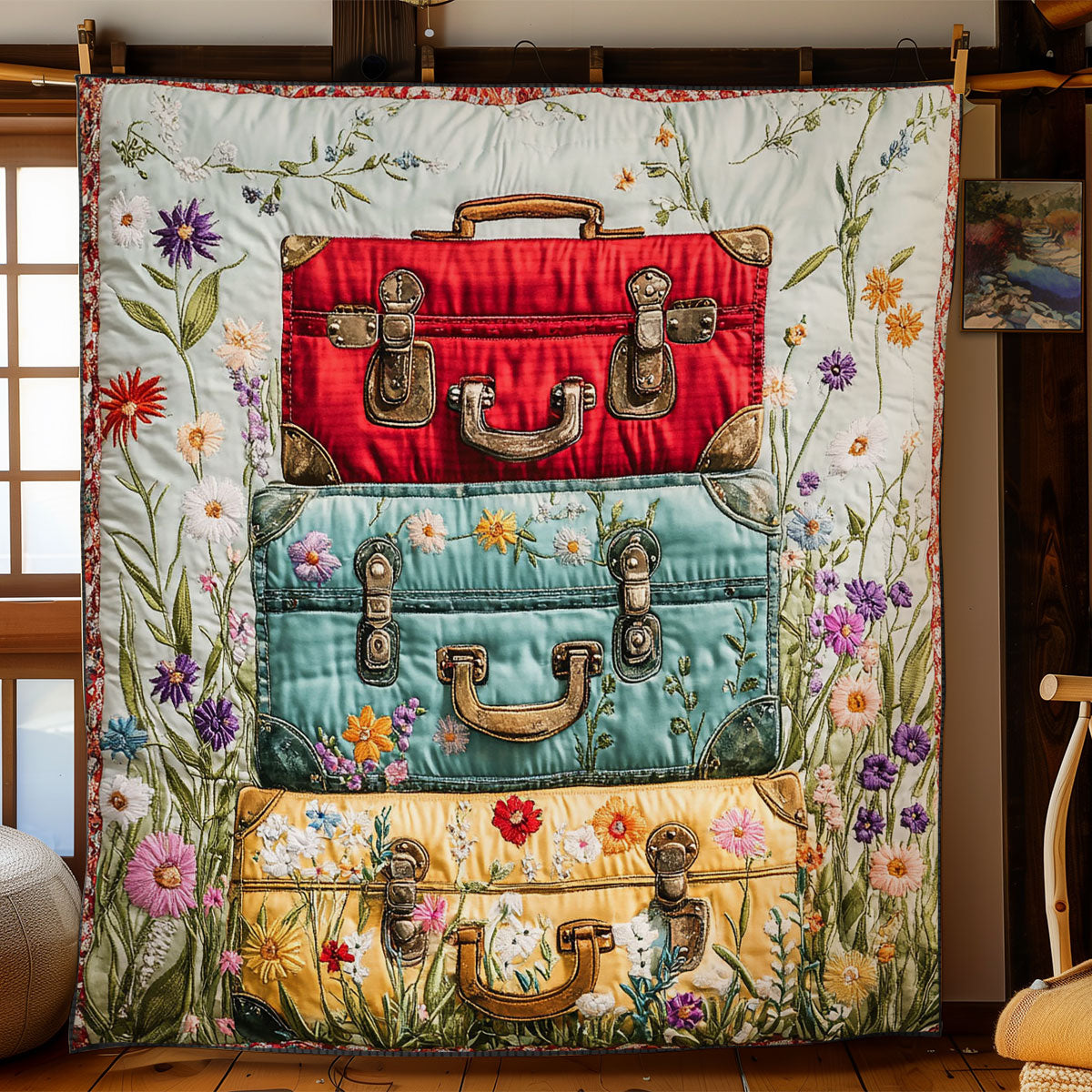 Blooming Suitcase WN0408003CL Quilt