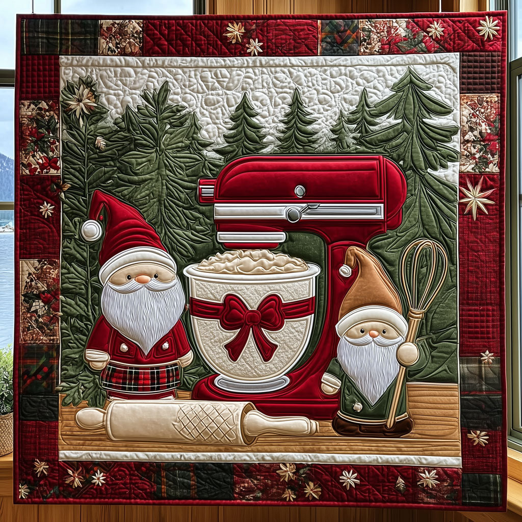 Gnomes' Holiday Pastry XK0511002CL Quilt
