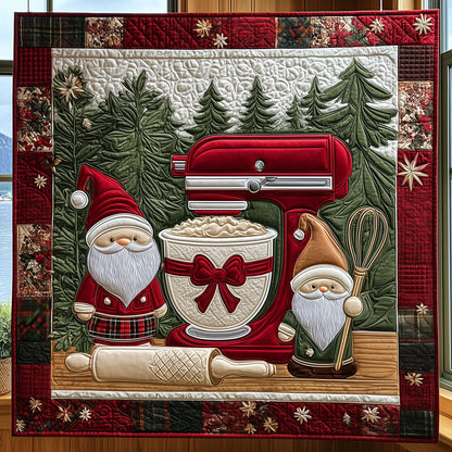 Gnomes' Holiday Pastry XK0511002CL Quilt