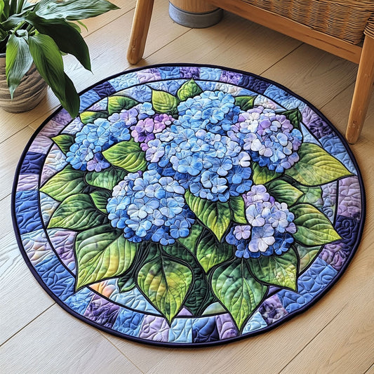 Hydrangea Bloom CW1306028CL Quilted Round Mat