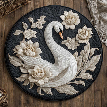 White Swan Elegance WN2203097CL Quilted Round Mat
