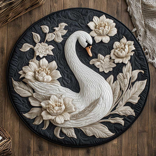 White Swan Elegance WN2203097CL Quilted Round Mat