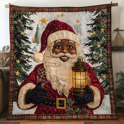 Midnight Black Santa Claus Glow WN0511063CL Quilt