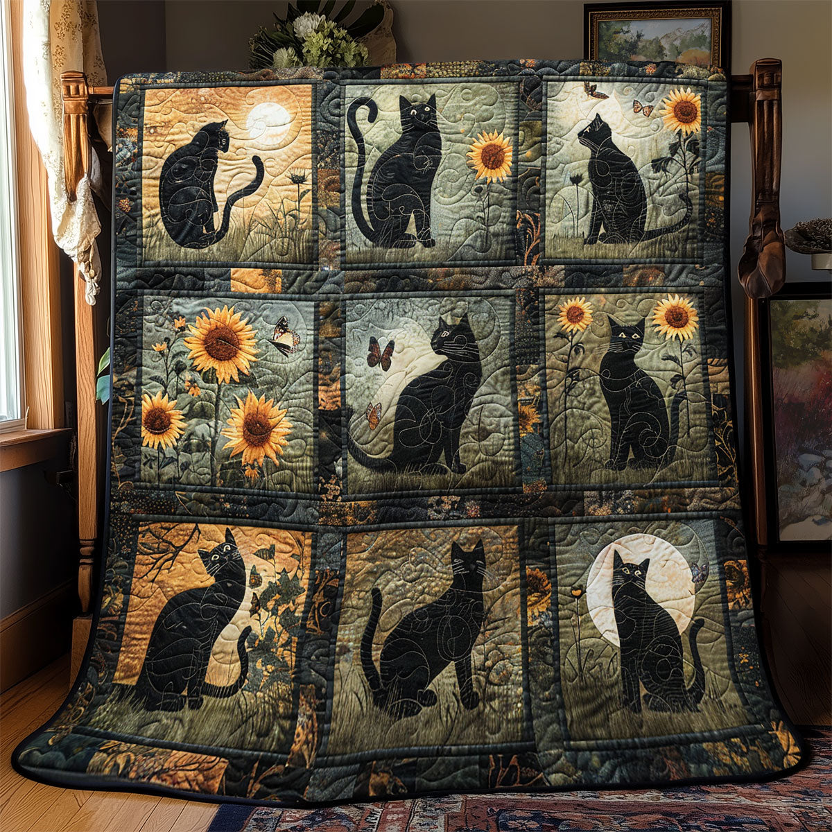 Black Cat Charm YR0502039CL Quilt