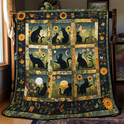 Black Cat Sunflower YR0502036CL Quilt
