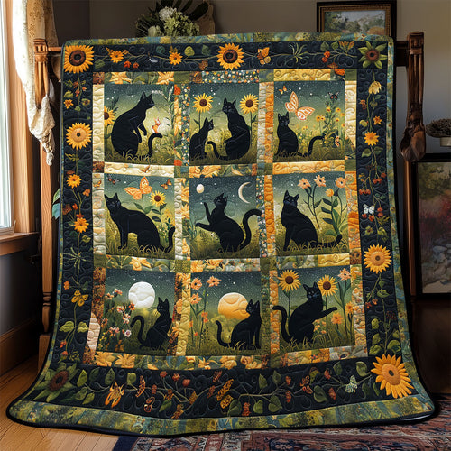 Black Cat Sunflower YR0502036CL Quilt
