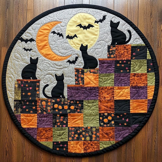 Black Cat WU2503063CL Quilted Round Mat