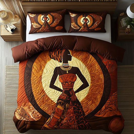 Black Woman Silhouette WU2002052CL Duvet Cover Set