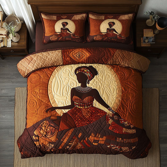 Black Woman Silhouette WU2002053CL Duvet Cover Set