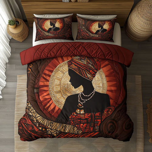 Black Woman Silhouette WU2002054CL Duvet Cover Set