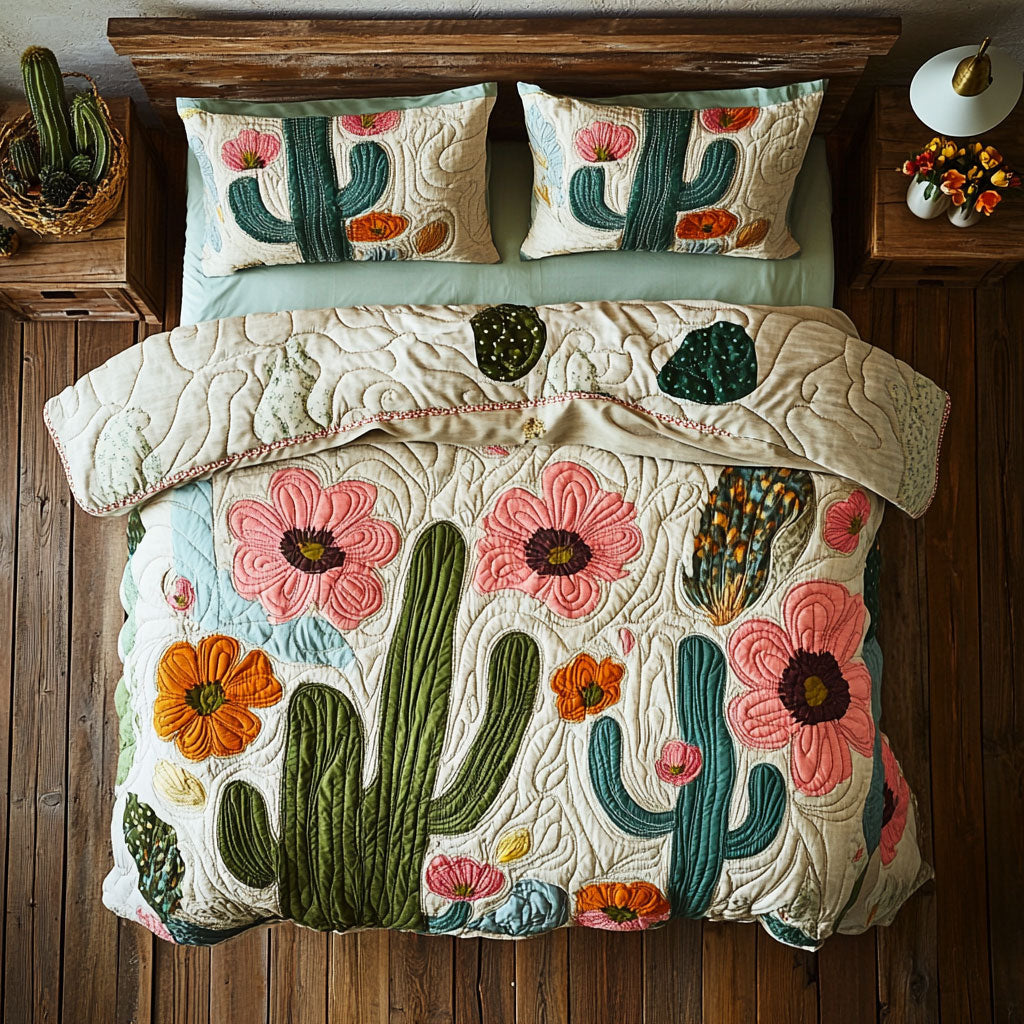 Blooming Cactus WX0603013CL Duvet Cover Set