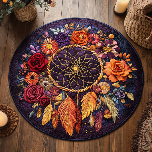 Blooming Dreamcatcher WU2103093CL Quilted Round Mat