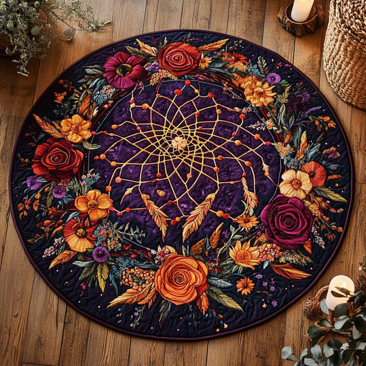 Blooming Dreamcatcher WU2103094CL Quilted Round Mat