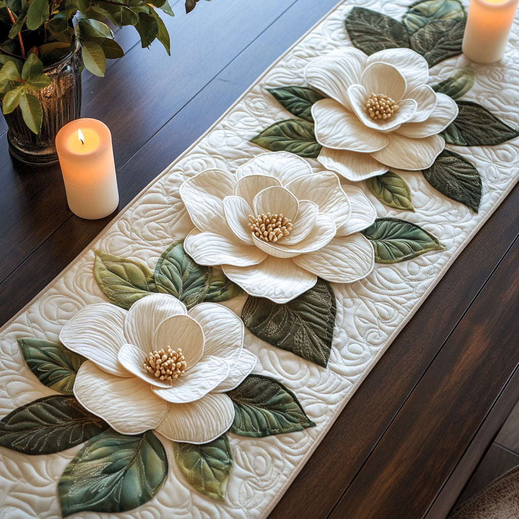 Blooming Elegance WX0703053CL Quilted Table Runner