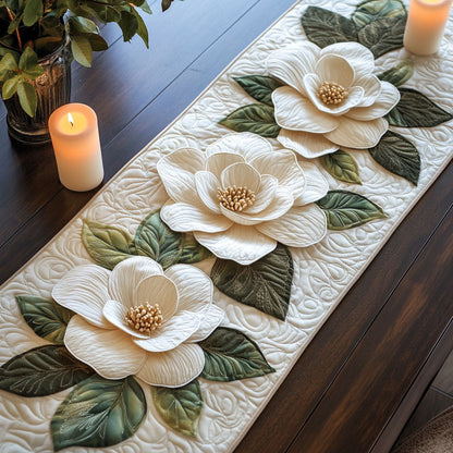 Blooming Elegance WX0703053CL Quilted Table Runner