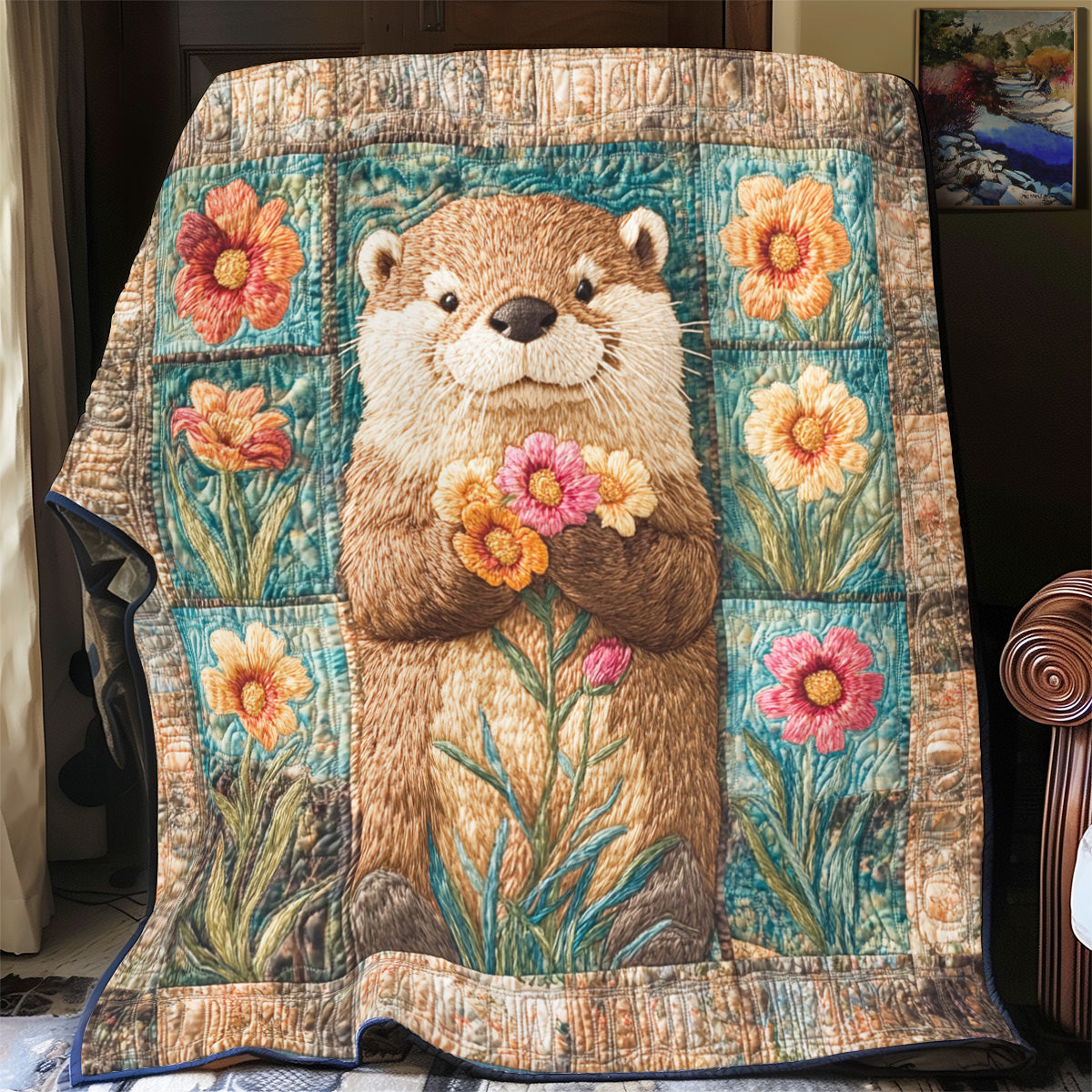 Blooming Otter Bliss YR3112029CL Quilt