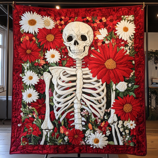 Blooming Skull WU2612062CL Quilt