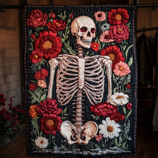 Blooming Skull WU2612063CL Quilt