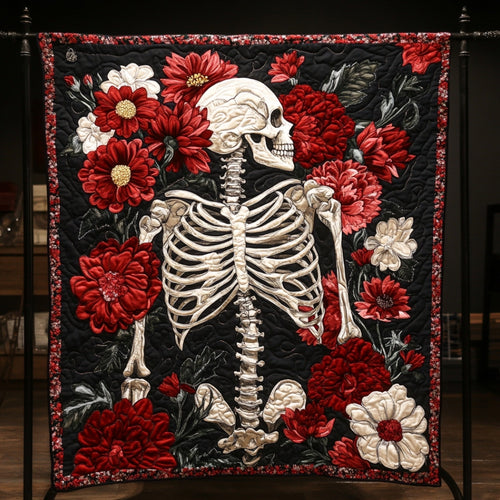 Blooming Skull WU2612064CL Quilt