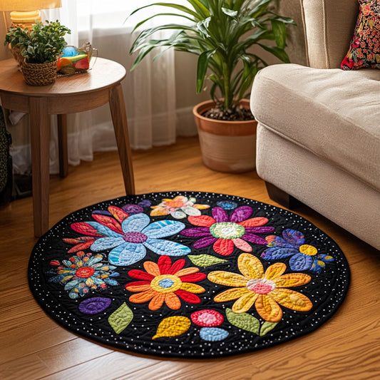 Blooming WU2003054CL Quilted Round Mat