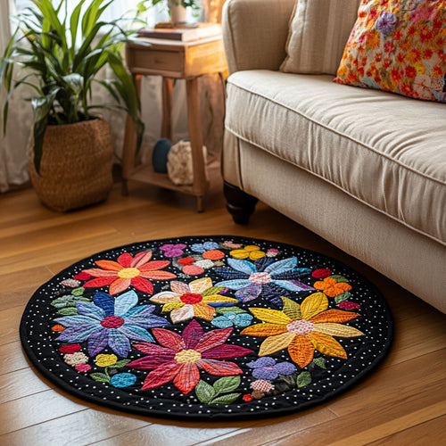 Blooming WU2003055CL Quilted Round Mat